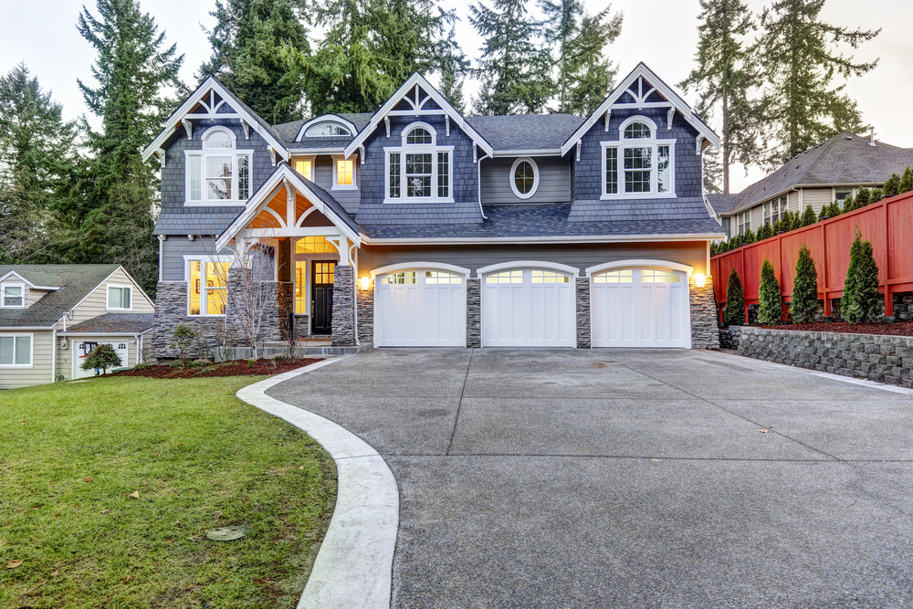 Concrete driveway